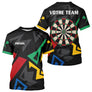 Polo Fléchettes Personnalisé - Style Noir & Multicolor - T-Shirt Homme
