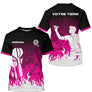 Polo Fléchettes Personnalisé - Style Noir & Rose Fuchsia - T-Shirt Homme