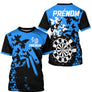 Polo Fléchettes Personnalisé - Style Papillons Bleus - T-Shirt Homme