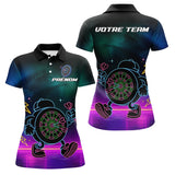 Polo Fléchettes Personnalisé - Style Rétro Neon Cyber - Polo Femme