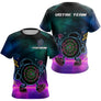 Polo Fléchettes Personnalisé - Style Rétro Neon Cyber - T-Shirt Femme