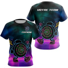 Polo Fléchettes Personnalisé - Style Rétro Neon Cyber - T-Shirt Femme
