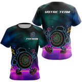 Polo Fléchettes Personnalisé - Style Rétro Neon Cyber - T-Shirt Femme