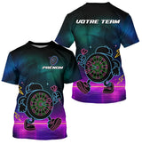 Polo Fléchettes Personnalisé - Style Rétro Neon Cyber - T-Shirt Homme