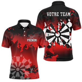 Polo Fléchettes Personnalisé - Style Sportif Nom d'Équipe - Polo Homme