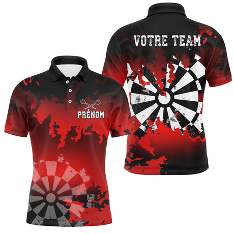 Polo Fléchettes Personnalisé - Style Sportif Nom d'Équipe - Polo Homme