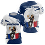 Polo Fléchettes Personnalisé - Style Supporter Français - T-Shirt Femme