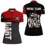 Polo Fléchettes Personnalisé - Style Triple Rouge & Noir - Polo Zippé Femme