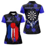Polo Fléchettes Personnalisé - Tricolore France Prénom - Polo Femme