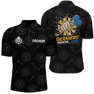 Polo Fléchettes Personnalisé - Une Dernière Manche Noir - Polo Zippé Homme