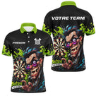 Polo Fléchettes Personnalisé - Vert Néon & Bullseye - Polo Homme