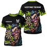 Polo Fléchettes Personnalisé - Vert Néon & Bullseye - T-Shirt Homme