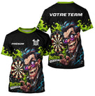 Polo Fléchettes Personnalisé - Vert Néon & Bullseye - T-Shirt Homme