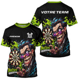 Polo Fléchettes Personnalisé - Vert Néon & Bullseye - T-Shirt Homme