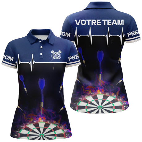Polo Fléchettes Personnalisé - Vivez Votre Passion - Polo Femme