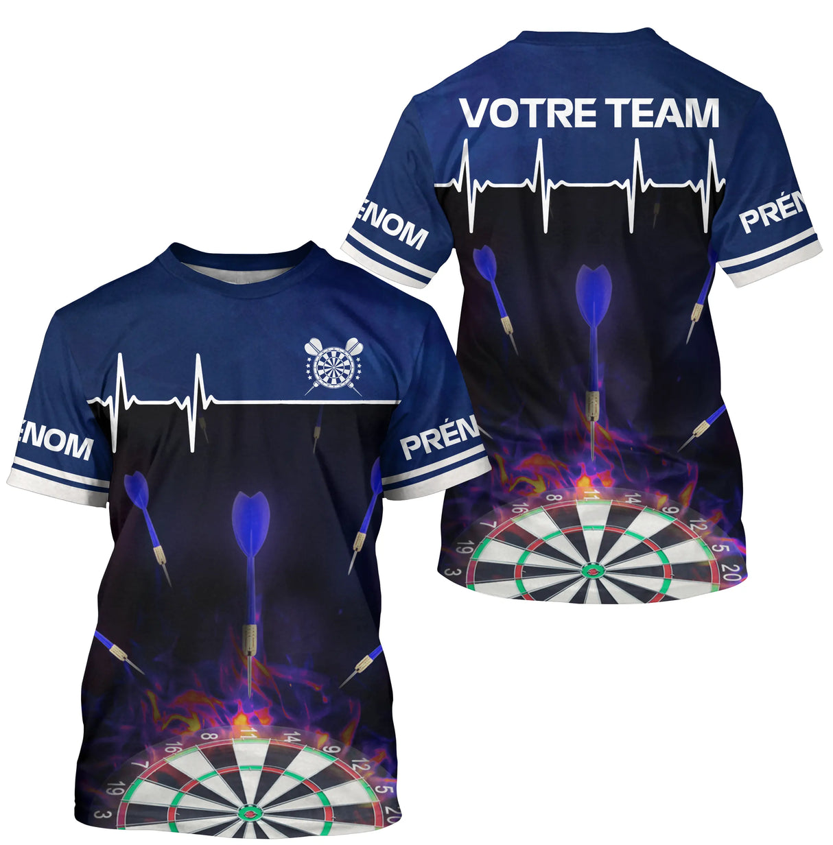 Polo Fléchettes Personnalisé - Vivez Votre Passion - T-Shirt Homme