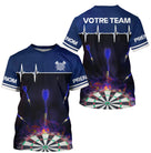 Polo Fléchettes Personnalisé - Vivez Votre Passion - T-Shirt Homme