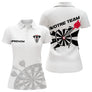 Polo Fléchettes Personnalisé Blanc - Équipe Homme Femme - Polo Femme