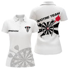 Polo Fléchettes Personnalisé Blanc - Équipe Homme Femme - Polo Femme