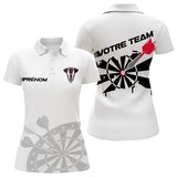 Polo Fléchettes Personnalisé Blanc - Équipe Homme Femme - Polo Femme