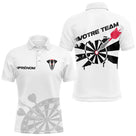 Polo Fléchettes Personnalisé Blanc - Équipe Homme Femme - Polo Homme