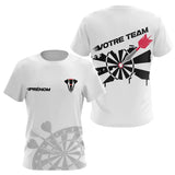 Polo Fléchettes Personnalisé Blanc - Équipe Homme Femme - T-Shirt Femme