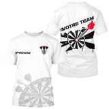 Polo Fléchettes Personnalisé Blanc - Équipe Homme Femme - T-Shirt Homme