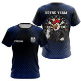 Polo Fléchettes Personnalisé Bleu - Coq Gaulois Homme Femme - T-Shirt Femme