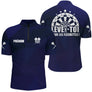 Polo Fléchettes Personnalisé – Bleu Marine Élégant & Sportif - Polo Zippé Homme