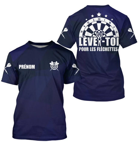 Polo Fléchettes Personnalisé – Bleu Marine Élégant & Sportif - T-Shirt Homme