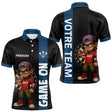 Polo Fléchettes Personnalisé Bleu Noir - Style & Performance - Polo Homme