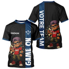 Polo Fléchettes Personnalisé Bleu Noir - Style & Performance - T-Shirt Homme