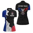 Polo Fléchettes Personnalisé – Carte de France & Aigle - Polo Zippé Femme