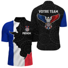 Polo Fléchettes Personnalisé – Carte de France & Aigle - Polo Zippé Homme