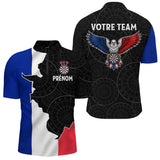 Polo Fléchettes Personnalisé – Carte de France & Aigle - Polo Zippé Homme