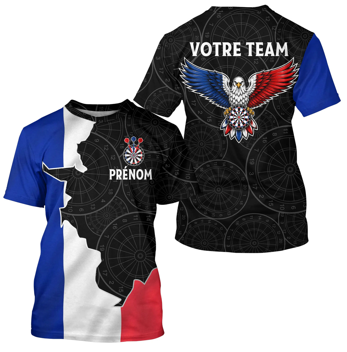 Polo Fléchettes Personnalisé – Carte de France & Aigle - T-Shirt Homme