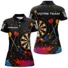 Polo Fléchettes Personnalisé Cible – Effet Splash Multicolore - Polo Femme