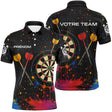 Polo Fléchettes Personnalisé Cible – Effet Splash Multicolore - Polo Homme