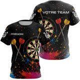 Polo Fléchettes Personnalisé Cible – Effet Splash Multicolore - T-Shirt Femme