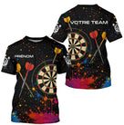 Polo Fléchettes Personnalisé Cible – Effet Splash Multicolore - T-Shirt Homme