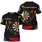 Polo Fléchettes Personnalisé Cible – Effet Splash Multicolore - T-Shirt Homme