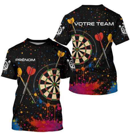 Polo Fléchettes Personnalisé Cible – Effet Splash Multicolore - T-Shirt Homme