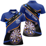 Polo Fléchettes Personnalisé – Cible Élégante Bleu - Polo Femme