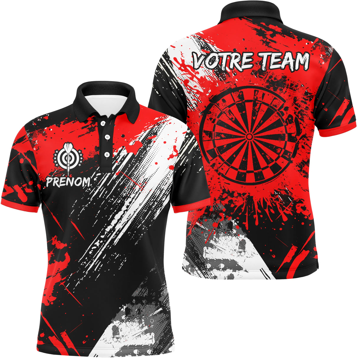 Polo Fléchettes Personnalisé – Classique Effet Graffiti Sportif - Polo Homme