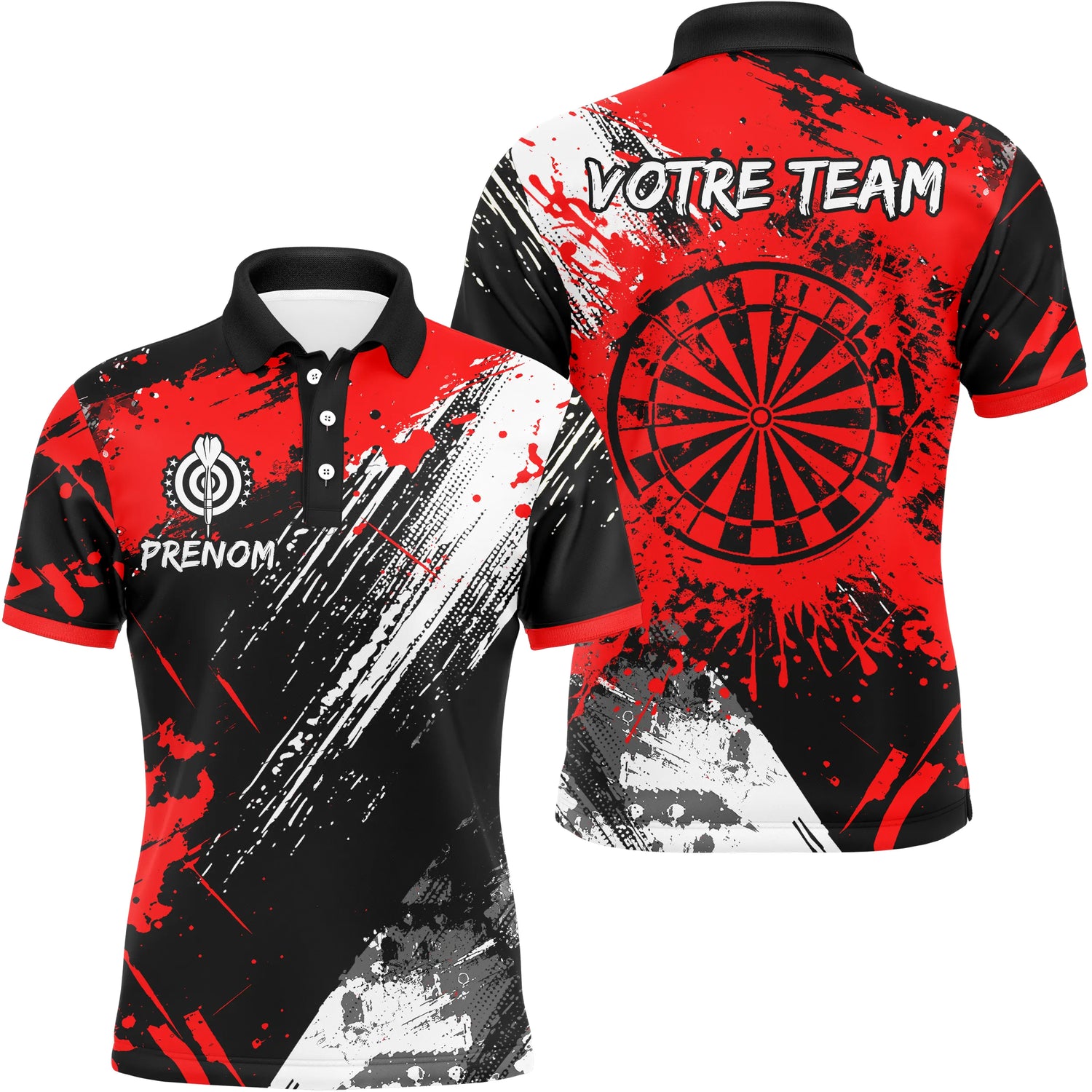 Polo Fléchettes Personnalisé – Classique Effet Graffiti Sportif - Polo Homme
