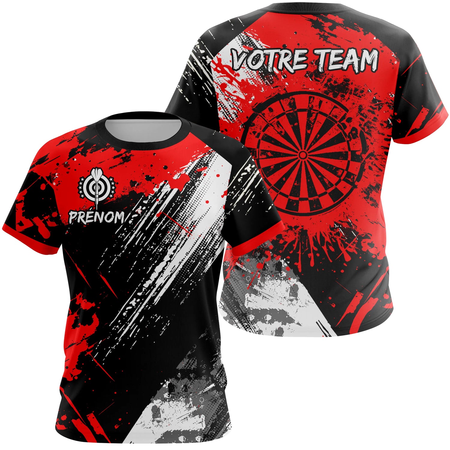 Polo Fléchettes Personnalisé – Classique Effet Graffiti Sportif - T-Shirt Femme