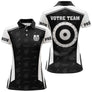 Polo Fléchettes Personnalisé Club - Flammes Noir & Blanc - Polo Femme