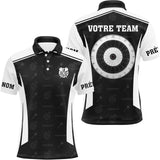 Polo Fléchettes Personnalisé Club - Flammes Noir & Blanc - Polo Homme