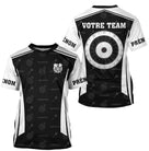 Polo Fléchettes Personnalisé Club - Flammes Noir & Blanc - T-Shirt Unisex