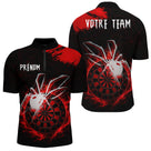 Polo Fléchettes Personnalisé – Design Araignée Flamboyante - Polo Zippé Homme